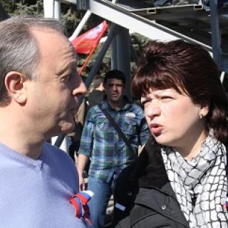 ГФИ Марина Алешина (справа) и губернатор Валерий Радаев