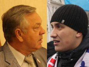 Вице-спикер Саратовской облдумы Александр Сундеев (слева) и координатора саратовской МГЕР Иван Дзюбан