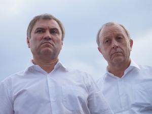 Спикер Госдумы Вячеслав Володин (слева) и губернатор Валерий Радаев